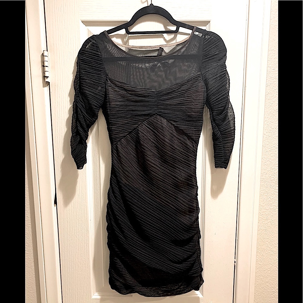 BCBGMaxAzria Black Sheath Dress Sz XXS